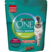 Purina ONE® (Пурина Ван)  Природа Здоровья для стерилизованных кошек и кастрированных котов, с высоким содержанием говядины